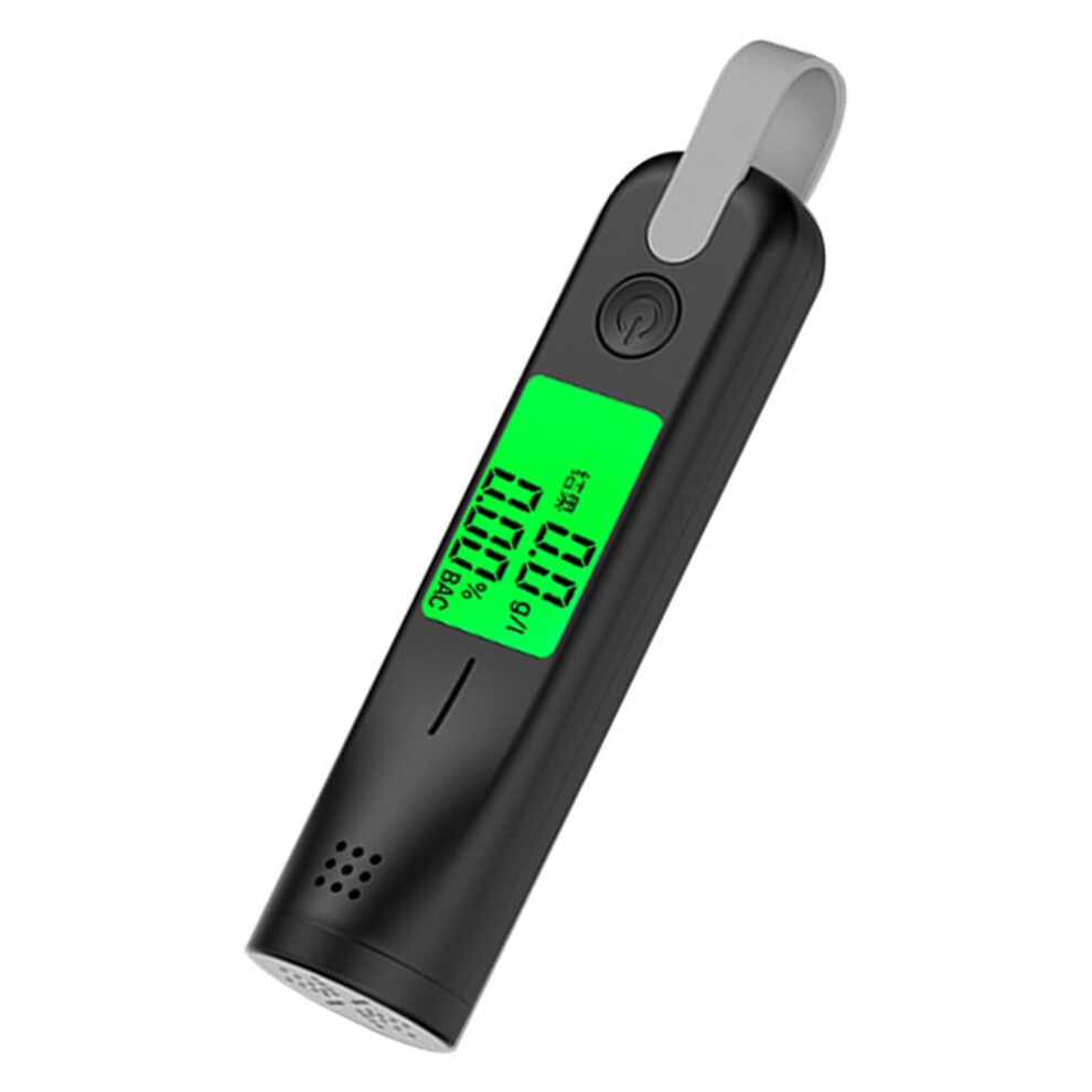 Breathalyzer Portable Alcohol Tester With Lcd Screen, Keychain, Disposable Mouthpieces, Compact Black 9382693045072