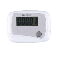 Step Counter for Seniors ClipOn Pedometer for Walking, Running, Hiking White