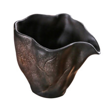 Ceramic Lotus Leaf Gongdao Cup Large Retro Tea Cup for Kung Fu Tea Easy to Clean Home Office
