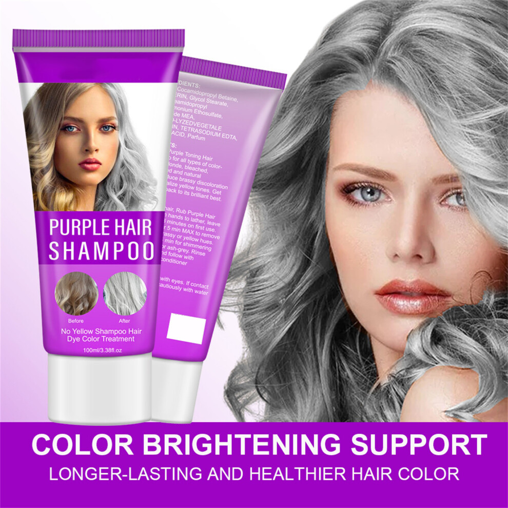 Purple Hair Shampoo 300Ml Moisturizing Smoothing Neutralizer