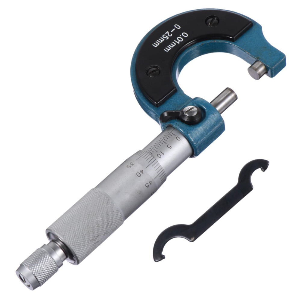Outside Micrometer 025Mm Precision Thickness Gauge With Ratchet Stop And Easy Read Scale 9189345499746