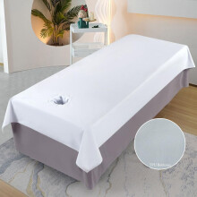 Waterproof Massage Bed Cover Sheet Face Hole 230x120cm White Soft Washable For Spa Salons Therapists
