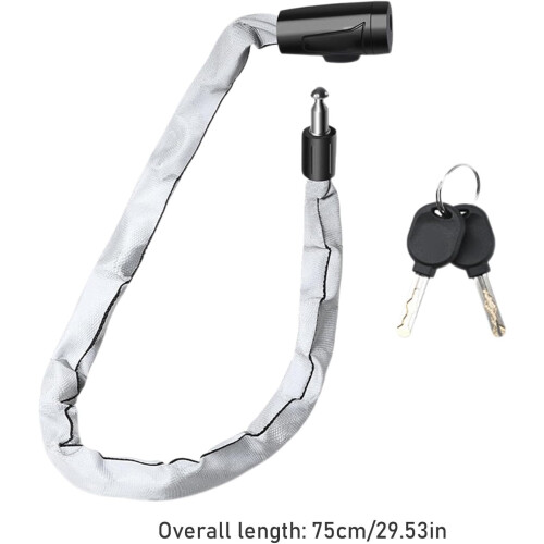 Chain Lock 2.5Foot Long Reflective AntiTheft Lock For Bicycles, Motorcycles, Scooters, Doors, Gates 2