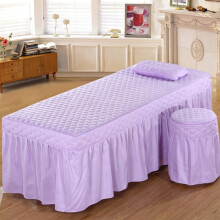 Solid Color Massage Bed Skirt 190x70cm S With Face Hole Full Wrap Beauty Salon Table Cover SkinFriendly