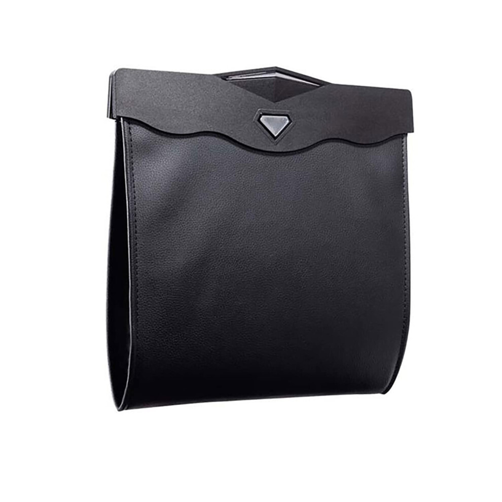 Car Trash Can With Led For Kia Sportage Stonic Xceed, Leather Leakproof Garbage Bin, Light/Black 9382693153630