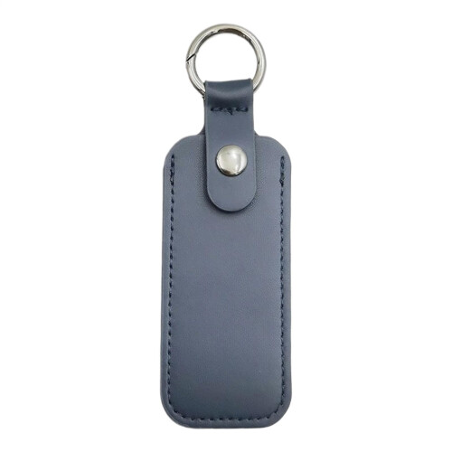 USB Flash Drive Case Leather Memory Stick Holder Shockproof Organizer with Secure Closure Blue