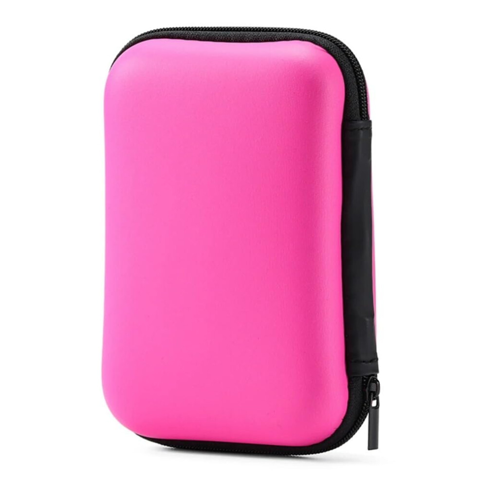 Hard Drive Case For 2.5Inch Portable External Hdd And Accessories, Carrying Bag Storage Organizer Pink 9199774913744