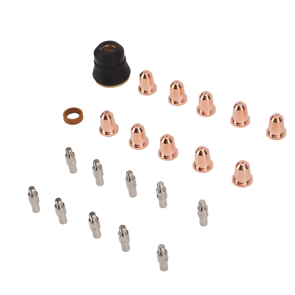 22Pcs Plasma Cutter Consumables Kit Electrode Nozzle Shield Cup Torch Spare Set 4921374862420