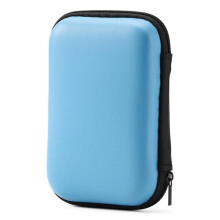 Hard Drive Case for 2.5 Inch External HDD, Shockproof Storage Organizer with Zipper Closure, Light Blue