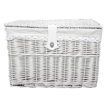 Woven Storage Bins with Lid 16x11x11 Natural Large Wicker Baskets with Cotton Liner for Home and Dormitory Storage