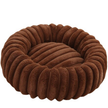 Cat And Dog Pet Mat Round With Vertical Stripe Multi Size Warm 90cm Style 04 Suitable For Cats And Dogs Of All Sizes