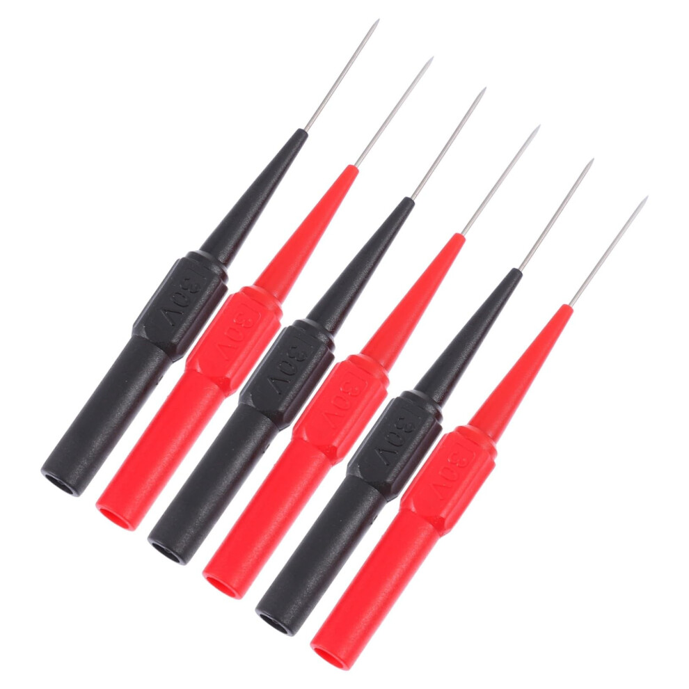 Multimeter Test Lead Extension Piercing Needle Probes 6Pcs Vehicle Electrical Testing Sensitivity Accurate Contact 9347817448368