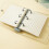 Mini Transparent 3-Ring Binder Cover with Pockets, 18.5x10.5cm 6