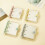 Mini Transparent 3-Ring Binder Cover with Pockets, 18.5x10.5cm 4