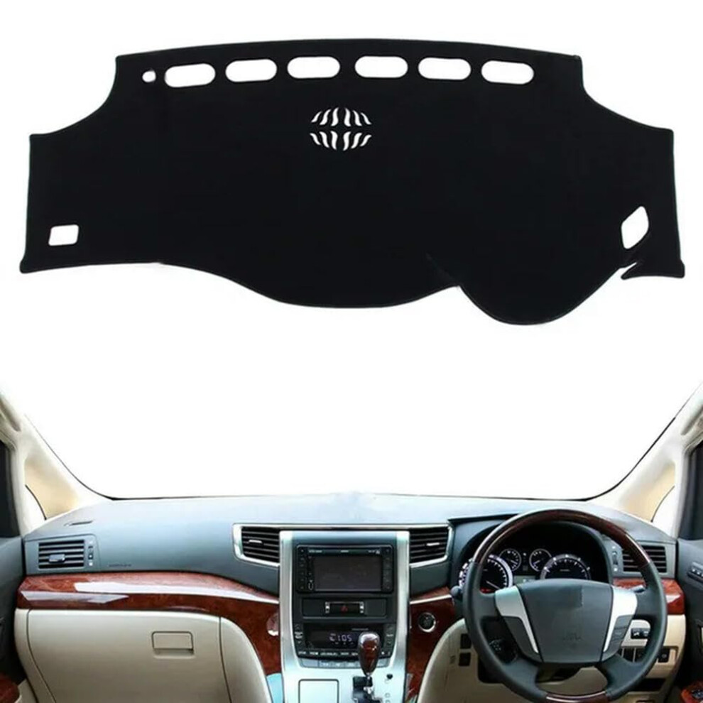 Dashboard Cover Dash Mat For Toyota Alphard Vellfire 20082017 Antiscratch Sun Shade Edge Righthand Drive Black 9347817340112