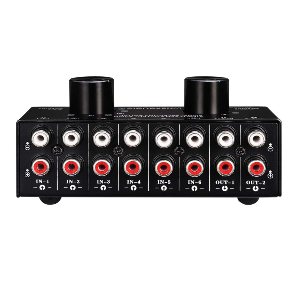 Stereo Audio Switch 6 In 2 Out Passive Speaker Selector With Lossless Signal Transmission 9199774621823