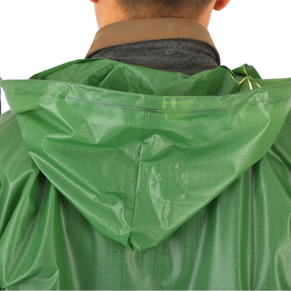 Rain Suit Split Thickened Coat & Pant, Green, Free Size, Pvc Oxford 8431374866060