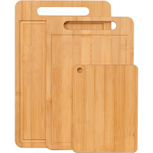 Bamboo Cutting Board Set and Wooden Pizza Peel with Handle, EcoFriendly Kitchen Chopping Boards