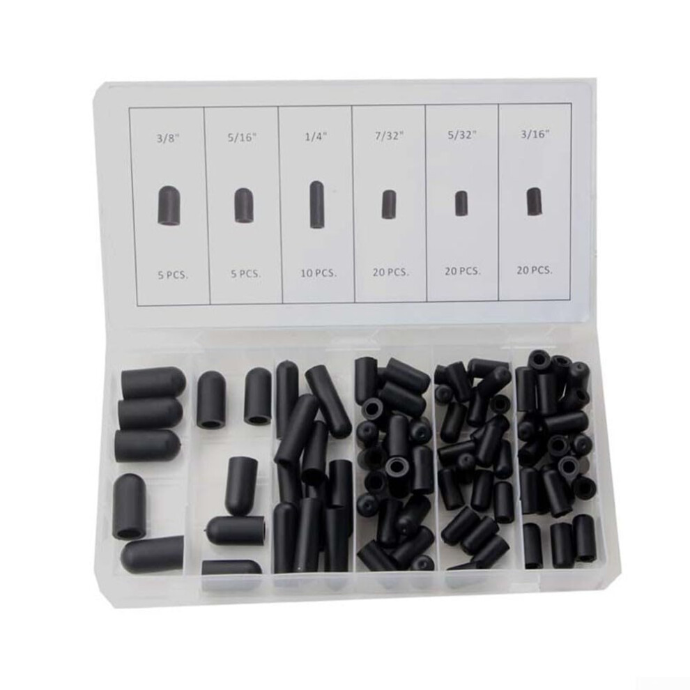 80 Piece Automotive Rubber Vacuum Cap Assortment Multisize Leakproof Temp Resistant 9199774914758