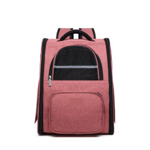 Cat Backpack Carrier with Breathable Mesh Ventilation and Sun Protection for Travel Pets Pink