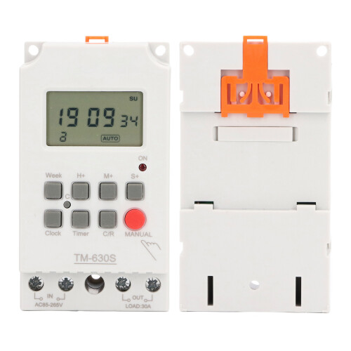 Second Setting Digital Timer Switch TM 630S K 30A ABS 7-Day Programmable 2