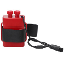 Fahrrad-Power-Hub, wasserdichtes Akkugehäuse für 6 x 18650 Lithium-Zellen, inklusive universellem Befestigungsgurt, unterstützt 12-V-LED-Leuchten