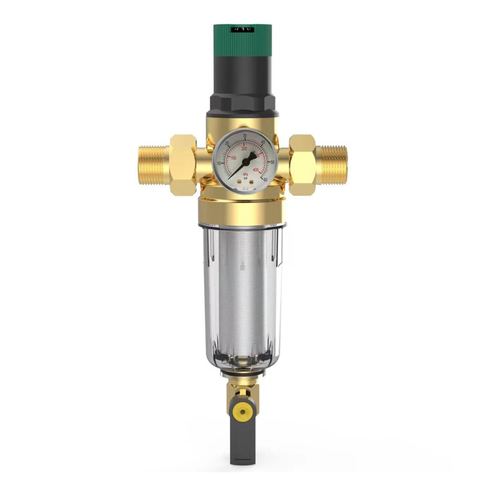 Water Pressure Regulator Valve Dn15 Dn20 Brass Reducer With Filter Gauge For Precise Adjustment 9094768759592