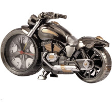 Battery Operated Motorcycle Desk Clock, Easy To Read ABS Environmental Plastic Art Work For Home Office Decoration