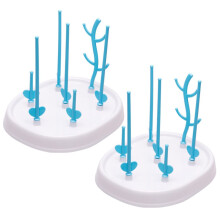 Bottle Drainer Holder Stand 2Piece Milk Bottle Drying Rack Easy to Clean For Nursery Kitchen