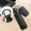 USB Flash Drive Case Leather Dustproof Protector with Stainless Steel Keychain Clip Black 5
