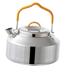 Stainless Steel Camping Kettle, Portable Tea Pot, 1 L Capacity, Outdoor Water Boiler for Travel