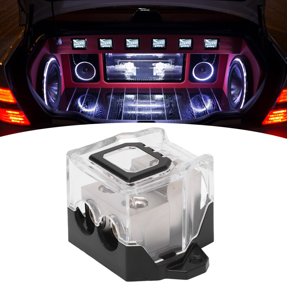 Marine Car Ground Distribution Block 0Ga In 4Ga Out Audio Power Copper Material 8791374869356