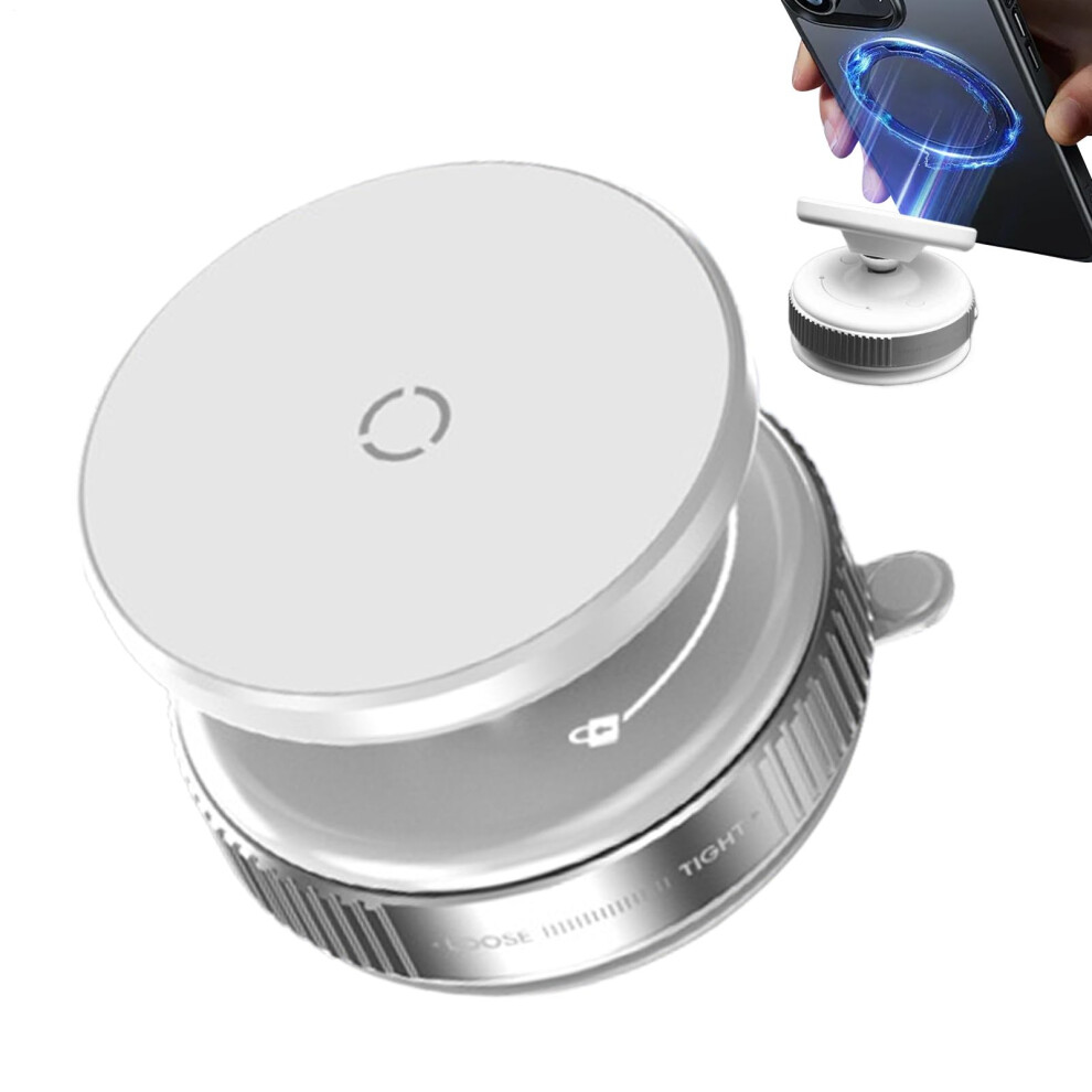 Magnetic Phone Holder With Enhanced Lock And 360 Rotation For Car Dashboard And Windshield White 9199774895491