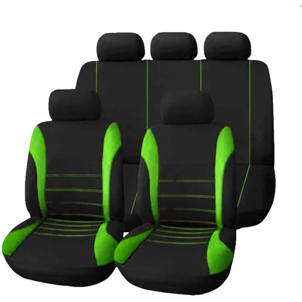 Car Seat Cover Sets For Vw Taigo/Taigo Rline Suv Crossover, 5 Seats Full Surround Seat Protector, Breathable, Ggreen 9382693047823