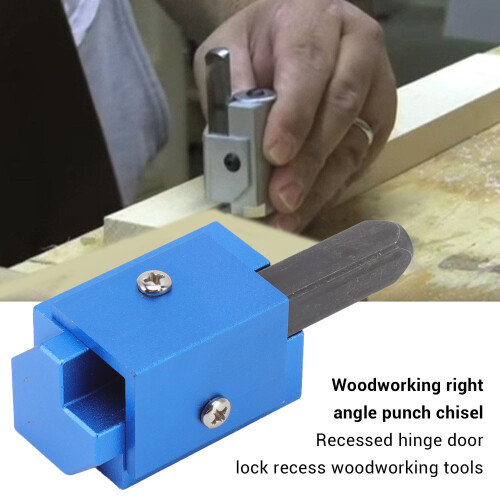 Blue Right Angle Corner Chisel for Woodworking Recessed Hinge & Door Lock Tool 2
