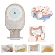 10 pièces de sacs de colostomie jetables, à usage unique, étanches, avec une pièce intégrée