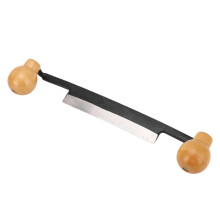 6.1in Straight Draw Debarking Tool With Wooden Handle For Woodworking Debarking Logs And Fence Posts