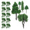 85Pcs Miniature Model Trees Plastic Green for Sand Table Train Scenery 1