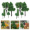 85Pcs Miniature Model Trees Plastic Green for Sand Table Train Scenery 10