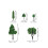 85Pcs Miniature Model Trees Plastic Green for Sand Table Train Scenery 3