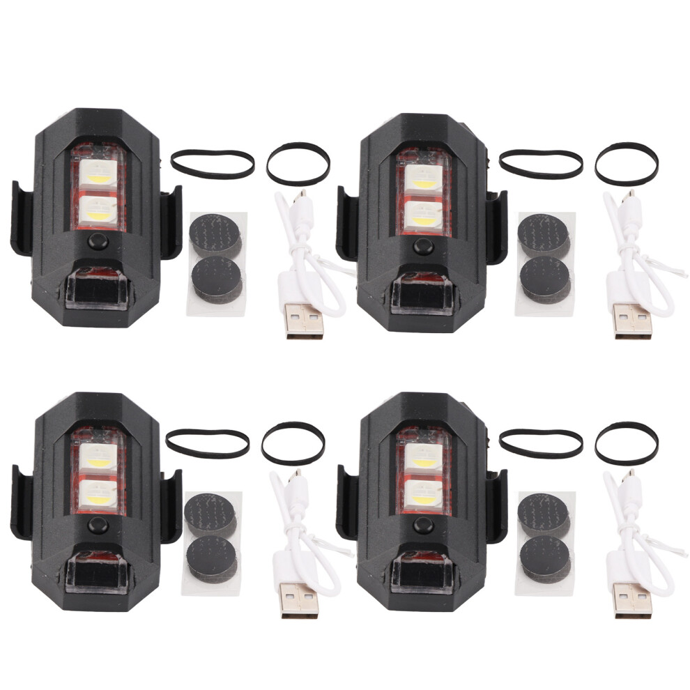 Led Aircraft Strobe S With Remote Control, Waterproof Anti Collision Warning Usb Rechargeable Bright Drone Bike Motorbike Set, Easy Light 9365494977391