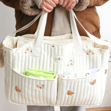 Baby Diaper Storage Basket Bag Portable Diaper Organizer With Compartments For Sorting Washable Indoor Outdoor Use