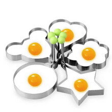 Fried Egg Cooking Rings 5 Pack Stainless Steel Pancake Mold Cookies Maker Baking Shaper Kitchen Gadget Tool