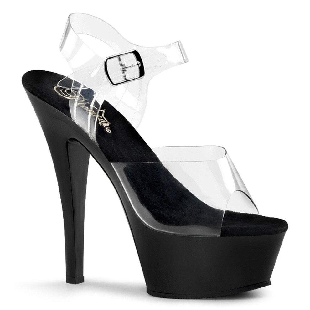 Heel Platform Shoes Black Clear Stiletto Heels 10 Inch Pole Dancing Performance Footwear