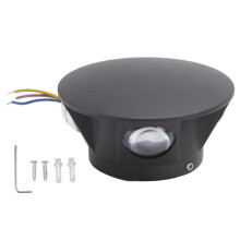 Lampada da parete per esterni impermeabile, lampada da parete a LED dal design circolare, apparecchio di illuminazione a parete ad ampia applicazione