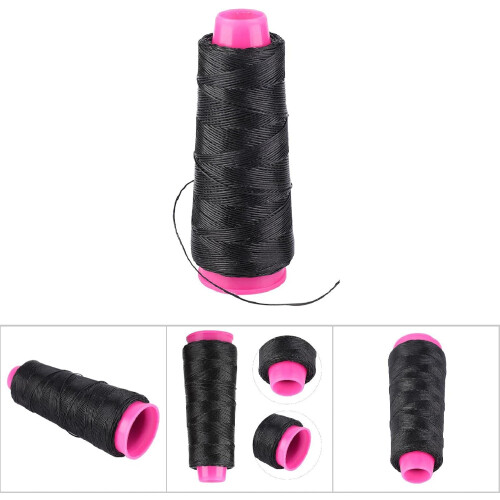 110M Polyester Bowstring Material for Recurve Bow String Replacement with Holder, Black 2