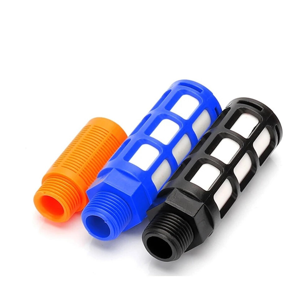 Pneumatic Air Silencer Plastic Exhaust Muffler 1/2 Inch Male Thread Noise Reduction Corrosion Resistant 10Pcs Dark/Green 9347817451962