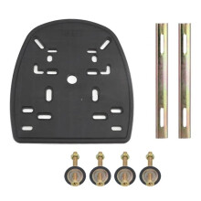 Universal Motorcycle Box with Mounting Plate and Dual Backrest for Motorbike or Scooter