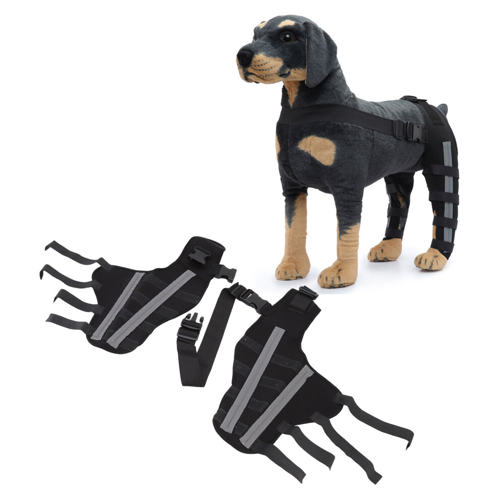 Dog Hind Leg Brace Reflective Support for Knee Dislocation L
