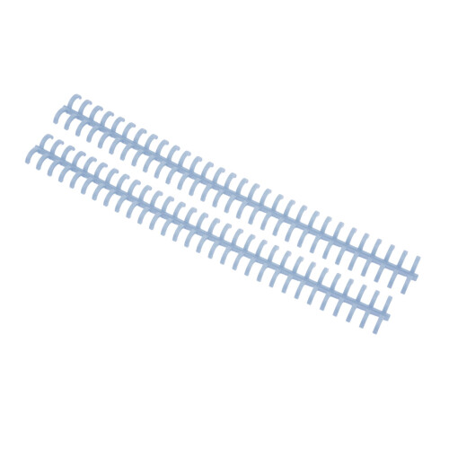 10 Pcs Light Blue PP Loose Leaf Binding Spine 30 Hole 10mm for 65 Sheets